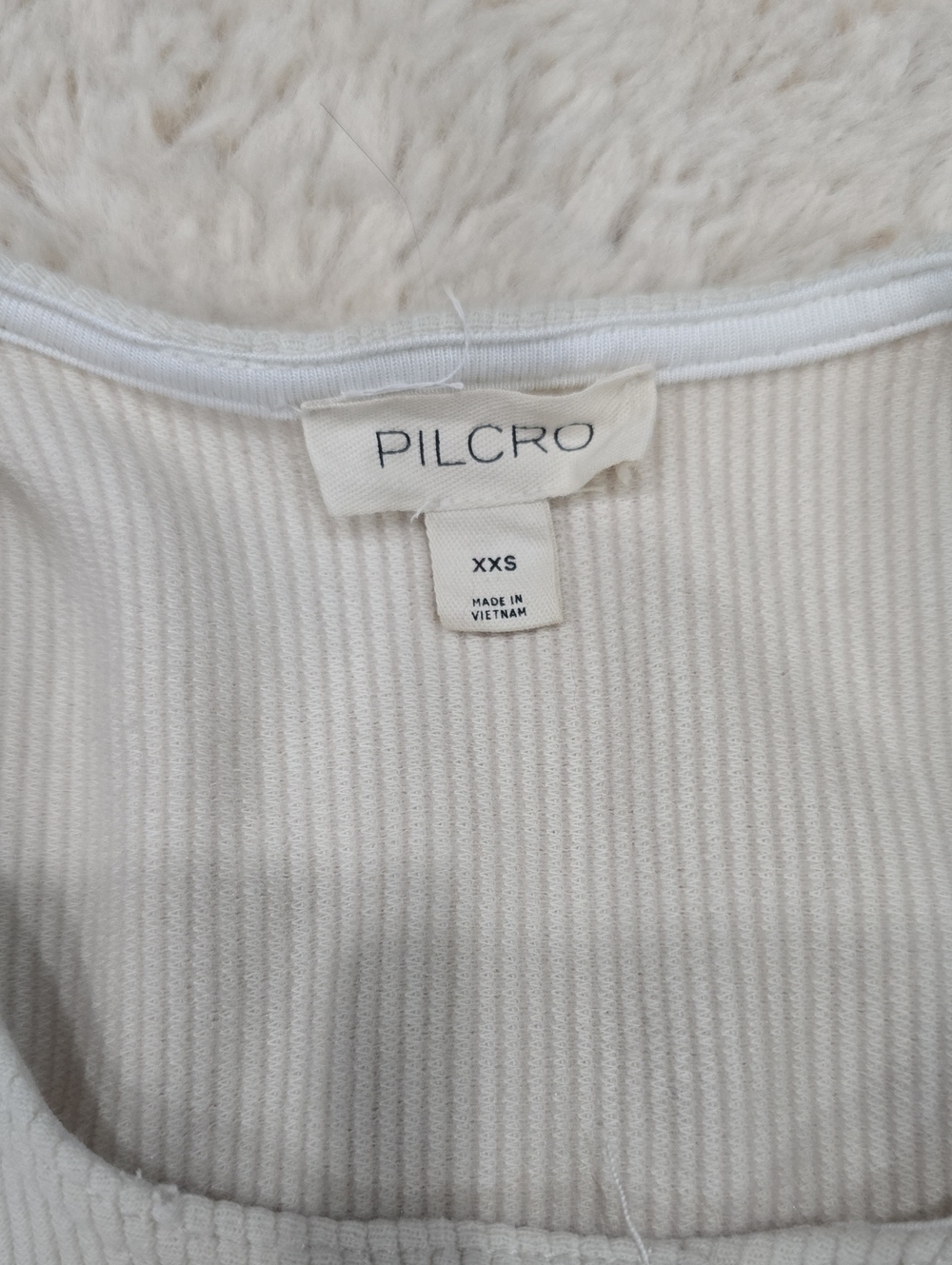 Pilcro Cream Ribbed Button-Front Tank Dress - Picture 2 of 7